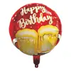 Globo Redondo de Cumpleaños en Inglés de 18 Pulgadas Globo de Papel de Aluminio Celebración de Boda Varios Estilos Decoración de Fiesta Globo Transfronterizo