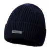 Gorro de lana estilo coreano que hace que la cara se vea más pequeña, cálido y grueso para otoño e invierno, gorro de punto para hombres y mujeres, gorro gris para el frío para parejas, gorro de hielo, transfronterizo