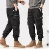 Pantalones Cargo para Hombre 2026 Retro Americano Corte Holgado Cremallera Única Puños Tobillo Cónico Casual Moderno Pantalones Deportivos para Exteriores