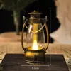 Lâmpada de Vento Mini Retro Criativa Vela Eletrônica LED Lâmpada Decorativa Atmosfera Retro Decoração de Mesa de Cabeceira do Quarto