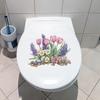 Festival de Truco o Trato de Comercio Exterior, Pegatinas Creativas de Flores para Baño, Pegatinas de Pared Decorativas para el Hogar, Autoadhesivas, Venta al por Mayor