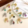 Tendencia TikTok Dibujo Animado Corazón Astronauta Accesorio de Joyería DIY Diseño Versátil Accesorio de Circonita Microincrustada