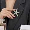 Broche de Estrella de Mar Esmaltada para Mujer, Ropa de Verano, Pin Decorativo para Sombrero de Hombre, Colgante Accesorio de Metal de Lujo Ligero, Broche de Estrella de Mar