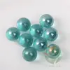 10 peças de bolinhas de gude de vidro transparente azul marinho de 18 mm, bolinhas azul lago de 1,8 cm, bola redonda decorativa de artesanato azul claro de 18 mm