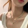 Estilo Puro Deseo~Collar Cruzado de Doble Capa Venta al por Mayor Diseño de Nicho Dulce Fresco Chica Popular Cadena para Clavícula Estrella para Mujeres
