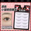 Pestañas Postizas Completas, Estilo Natural, Vástagos Transparentes, Vástagos Delgados, Pestañas Postizas de Cabello de Hada, Pestañas de Madre de Una Sola Pieza