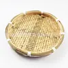 Fabricantes de artesanía tradicional tamiz de bambú tejido a mano recogedor redondo dispositivo de secado artículos de bambú juego especial de varias piezas para hotel