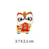 Insignia de Danza del León de Año Nuevo 2026 Despertar del León del Año Nuevo Chino Broche Auspicioso Decoración para Mochila Accesorio Metálico Estilo Chino