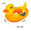 Boia Inflável para Crianças de 6 a 10 Anos Desenho Animado Barco Pato Amarelo Boia Inflável Estilo Novo Boia Inflável Espessa para Crianças com Alça
