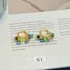 Brincos Assimétricos Azuis com Contas Estilo Étnico 2025 Novo Estilo Quente Brincos de Franja Coração de Alta Qualidade Brincos para Mulheres