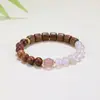 Populares en el comercio exterior, pulseras de cuentas hechas a mano para hombres y mujeres para aliviar la ansiedad, pulseras de la suerte del zodíaco de cristal natural europeas y americanas