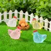 Jardinería de Micro-Paisaje Musgo Paisajismo Decoración Hecha a Mano DIY Accesorios Animales Lindos Gallina Pequeña Adornos Pequeños Luminosos