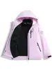 Conjunto de dos piezas de forro polar desmontable para exteriores estilo Luotuo para mujer, chaqueta de montañismo impermeable y a prueba de viento para hombre, compra grupal