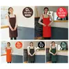 Delantal Publicitario Estampado de Logo Personalizado Ropa de Trabajo Cocina Impermeable y Resistente al Aceite Tienda de Hot Pot Moda Cintura de Hombre Personalizado para Mujer