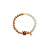 Jade Hetian Natural con Accesorios de Tigre Dulce Pulsera de Cera de Abeja Tan Nan Hong de Lao Shan Pulsera de Moda Qingshui para Mujer Novia