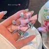 Pendientes con Colgante de Lazo Rosa para Chicas Jóvenes, Estilo de Lujo Ligero y de Gama Alta, Pendientes Únicos y Deslumbrantes