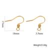 Gancho para la oreja de acero inoxidable con resorte de cuentas, gancho para la oreja, pendientes, accesorios de joyería DIY, gancho para joyería, accesorios chapados en oro real