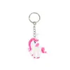 Llavero de Unicornio de Dibujos Animados Transfronterizo Pvc Goma Blanda Colgante de Bolso Pony Arcoíris Fabricante Mayorista Accesorios en Stock
