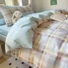Colcha, Ropa de Cama, Juego de Seis Piezas de Ropa de Cama de Algodón Puro, Juego de Tres Piezas para Colchón de Dormitorio de Estudiante Individual, Estilo Simple para Cuatro Estaciones