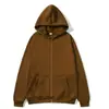Moletom com Capuz Cardigan Estilo Europeu e Americano, Top Esportivo Cor Sólida, Unissex para Outono e Inverno, Manga Longa com Zíper, Casual e Estiloso