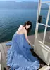 Vestido de Cumpleaños Suave Estilo Francés, Vestido Largo sin Espalda para Vacaciones en la Costa, Bata Holgada para la Mañana, Vestido de Hada de Playa