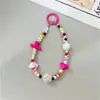Lanyard para Teléfono con Cuentas Hecho a Mano de Verano Dopamina Transfronterizo, Lanyard de Bolsa Colorido, Cadena de Teléfono Acrílica
