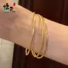 Tienda de Joyería Pulsera Tres Vidas Tres Mundos Mismo Estilo para Mujer, Anillo Sencillo con Acabado de Lujo, Pieza de Joyería Versátil, Moderna y Versátil