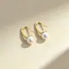 Brincos de Pérola Novo Estilo com Sensação de Luxo Leve e de Alta Qualidade, Design de Nicho, Brincos Elegantes para Mulheres, Ganchos de Orelha Exquisitos e Versáteis