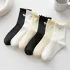 Calcetines de Algodón Bordados con Flores Pequeñas de Rizo Verano Delgados Absorbentes de Humedad Transpirables de Media Caña para Desplazarse Buenos Calcetines Ahorrativos para Niños