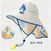Chapéus Infantis, Chapéus de Sol Finos Respiráveis de Verão para Meninos e Meninas, Chapéus de Pescador com Aba Larga Anti-UV