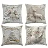 Navidad Festividad Cálido y Acogedor Árbol de Navidad Papá Noel Muñeco de Nieve Elemento Temático Fiesta Funda de Almohada Venta al por Mayor Transfronteriza
