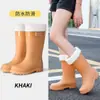 Botas de lluvia para mujer engrosadas, estilo nuevo, resistentes al desgaste, antideslizantes, resistentes al olor, botas impermeables extra altas, botas de lluvia de moda para actividades de playa, botas de trabajo