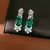 Collar con Cierre de Ovalo Empalmado con Zirconia de Goteo de Aceite Estilo Palacio, Cadena para Clavícula de Nicho de Lujo Ligero, Conjunto de Joyería Dulce