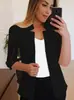 2024 Nuevo Amazon Caliente Color Sólido Elegante Manga de Encaje Chaqueta de Traje Pequeña Profesional Casual Traje Versátil