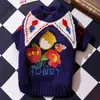 [Pré-venda] Roupas de cachorro para outono e inverno, suéter de urso Fair Isle, roupas de inverno para animais de estimação espessas e quentes
