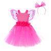 Nuevo Vestido de Princesa de Malla para Niños de Halloween Transfronterizo Disfraz de Cosplay de Personaje Elfo Traje para Fiesta de Vacaciones