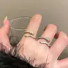 Anillo de Zirconia Super Brillante con Forma de Serpiente Estilo Coreano para Mujer, Anillo para Dedo Índice con Diseño de Moda Retro, Joyería de Mano Personalizada Estilo Fresco de Nicho