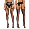Temu Europa Medias de Rejilla Elásticas Sexys con Liguero Europa Tallas Grandes Mallas Jacquard Huecas En Stock