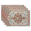 Individual Bohemio Exotismo Individual de Lino Lavable Tela Tótem Mantel Individual Aislamiento Térmico Posavasos Estampado Antideslizante