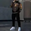 Traje Casual para Pareja con Estampado Digital 3D Europeo y Americano Transfronterizo Otoño e Invierno 2024