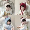 Gorro para bebé para otoño e invierno, gorro para bebé que protege los oídos, unisex, cálido, estilo para poner, lindo gorro de invierno para bebés y niños pequeños, gorro de punto