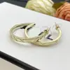 Novedad 2025 Estilo Chanel Moda Elegantes Lisos Aretes Dobles C para Mujer con Agujas de Plata, Réplica de Lujo de Gama Alta con Etiqueta Aros para Oreja