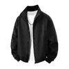 Nueva Chaqueta con Cuello Mao para Hombre Chaqueta Casual con Cuello de Béisbol Chaqueta Uniforme de Béisbol para Hombre Holgada Pareja Holgada Adelgazante Cortavientos