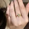Nuevo Anillo de Calabaza Esmaltado Azul Vintage Estilo Chino con Cruz, Lujo Ligero Nicho Gama Alta Diseño Ajustable