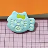 Kt Gatito Pez Taza de Agua Pegatina Ventilador Lazo Estéreo Pegatina sin Costuras Pegatina de Coche Teléfono Móvil Pegamento de Crema Material de Resina DIY