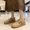 Sapatos de Algodão Quentes com Forro de Lã Femininos 2026 Novos Sapatos de Inverno Macios com Solado Loafers Antiderrapantes Planos Confortáveis