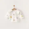 Ropa de Algodón Puro Clase A para Bebé con Espalda Abierta Manga Larga Estilo Primavera y Otoño Principios de Otoño Ropa para Recién Nacido Estilo Cuatro Estaciones