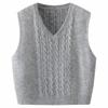 Moda Femenina Nueva Otoño 2026 Chaleco de Punto Superior Chaqueta Estilo Universitario Cuello en V Sin Mangas Suéter