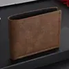 Nueva Cartera Casual Retro de Comercio Exterior para Hombre Cartera Corta para Hombre con Múltiples Ranuras para Tarjetas Billetera para Monedas Portatarjetas Billetera con Clip para Dólares