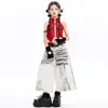 Disfraces de Jazz para Niñas Conjunto de Pantalones de Longitud Media con Degradado Moderno y Elegante para Actuaciones Escénicas Infantiles